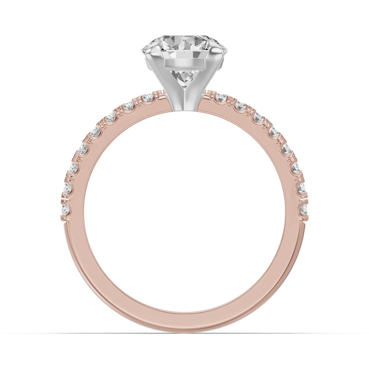 Micro-Pavé Bridal Set — Round — 1.5 ct 14k Rose Gold