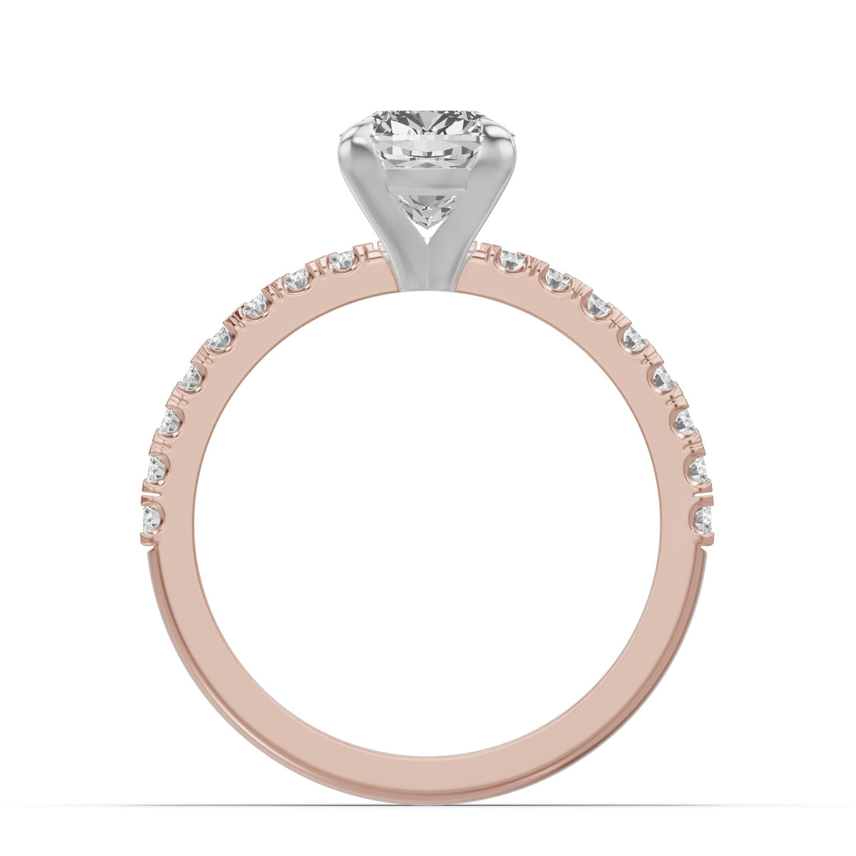Micro-Pavé Bridal Set — Cushion — 1.5 ct 14k Rose Gold