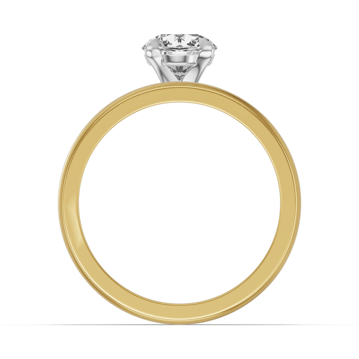 Classic Solitaire Bridal Set — Round — 1.0 ct 14k Yellow Gold