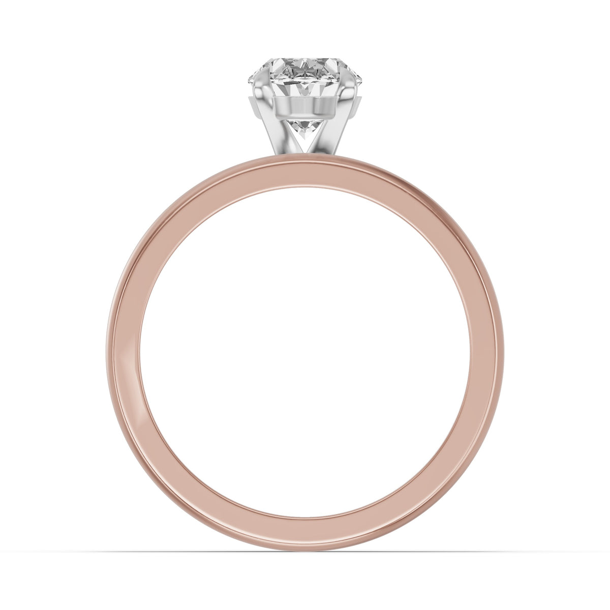 Classic Solitaire Bridal Set — Oval — 1.5 ct 14k Rose Gold
