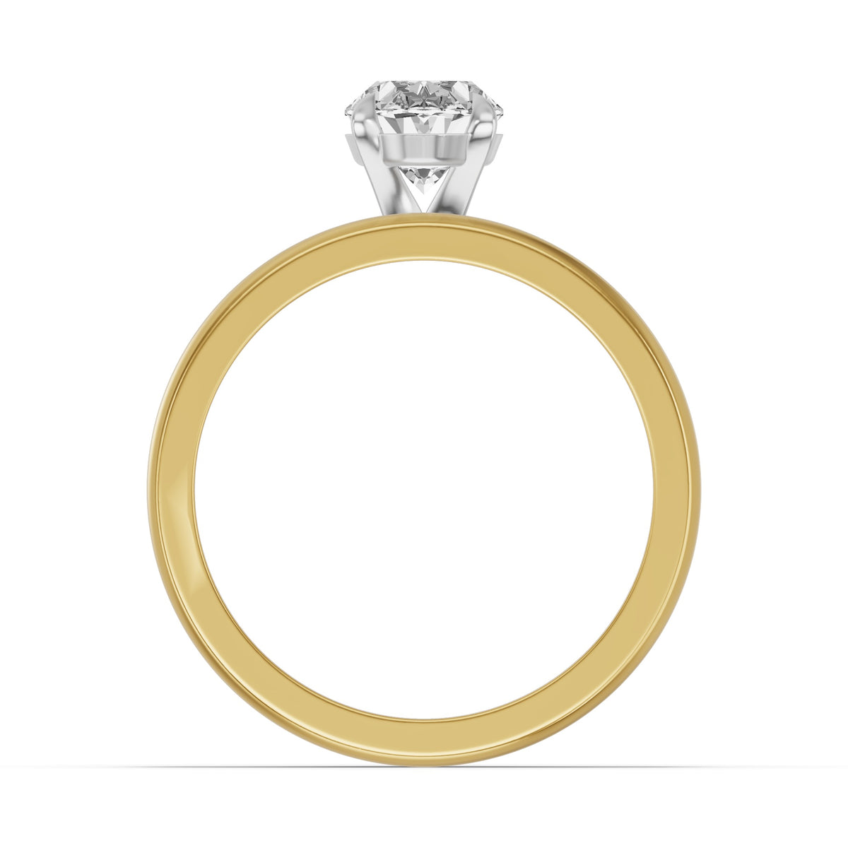Classic Solitaire Bridal Set — Oval — 1.5 ct 14k Yellow Gold