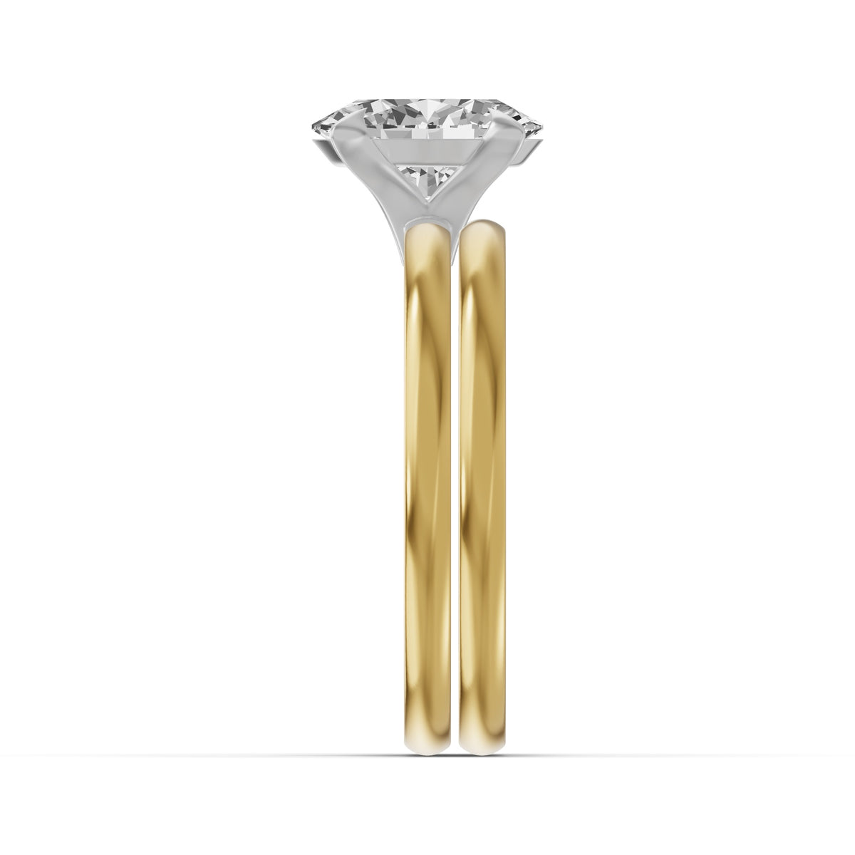 Classic Solitaire Bridal Set — Oval — 2.0 ct 14k Yellow Gold