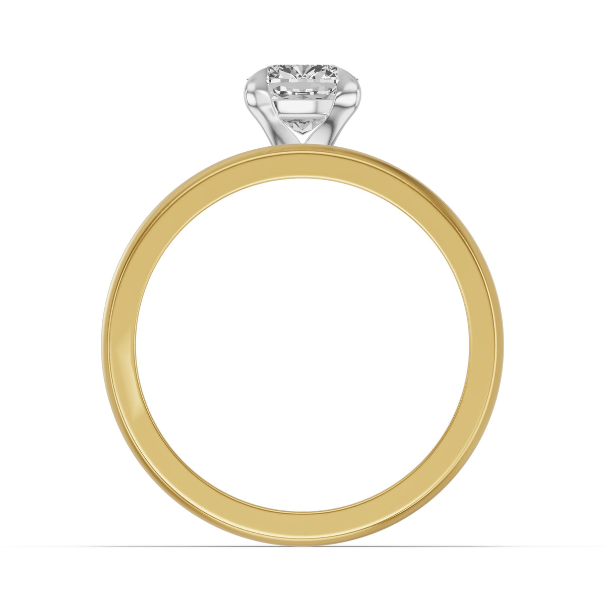Classic Solitaire Bridal Set — Cushion — 1.0 ct 14k Yellow Gold