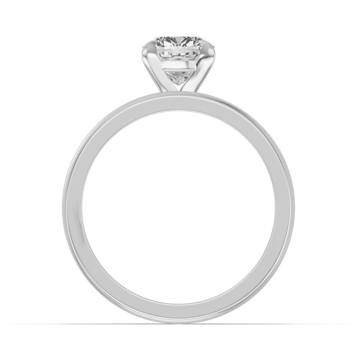 Classic Solitaire Bridal Set — Cushion — 1.5 ct 14k White Gold