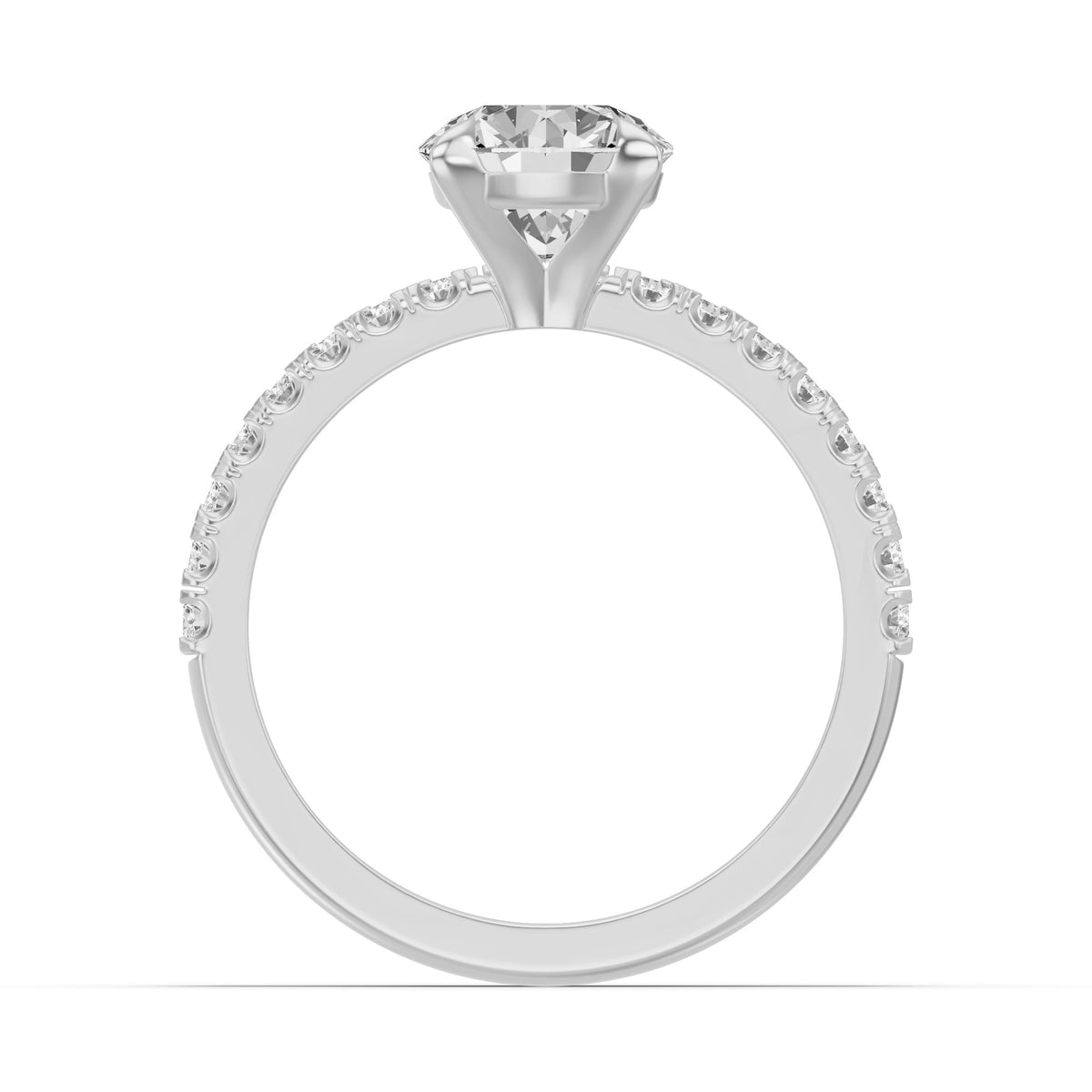 Micro-Pavé Bridal Set — Round — 1.5 ct 14k White Gold