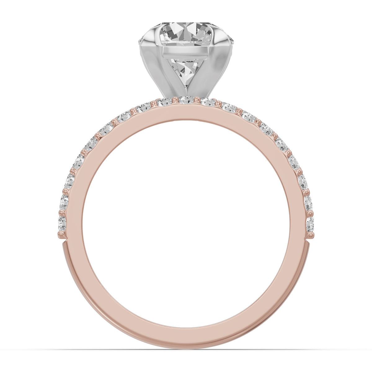 Micro-Pavé Bridal Set — Round — 2.0 ct 14k Rose Gold