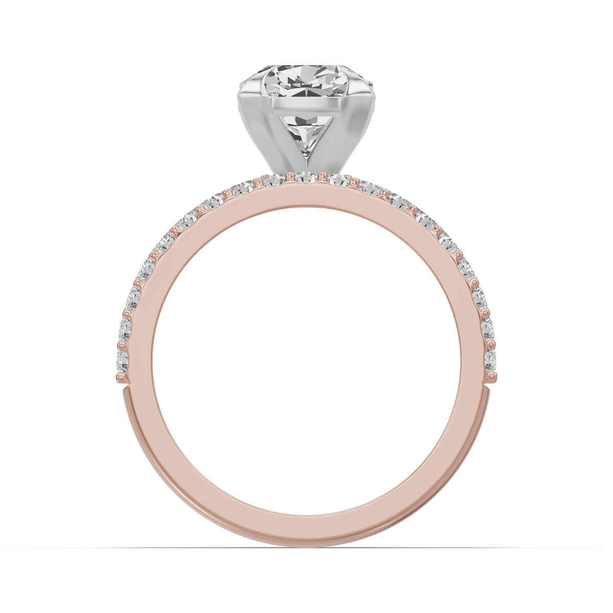 Micro-Pavé Bridal Set — Cushion — 2.0 ct 14k Rose Gold