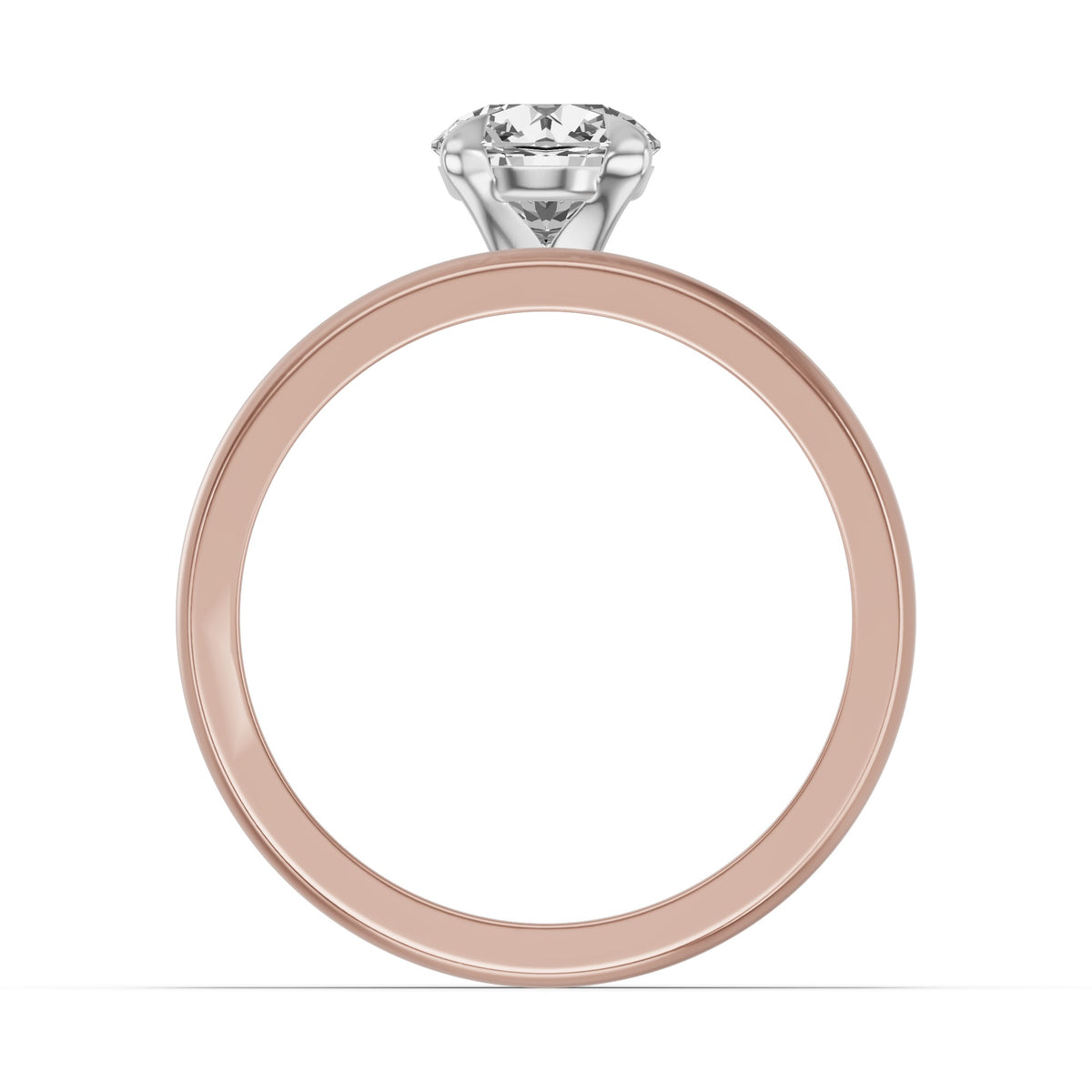 Classic Solitaire Bridal Set — Round — 1.0 ct 14k Rose Gold
