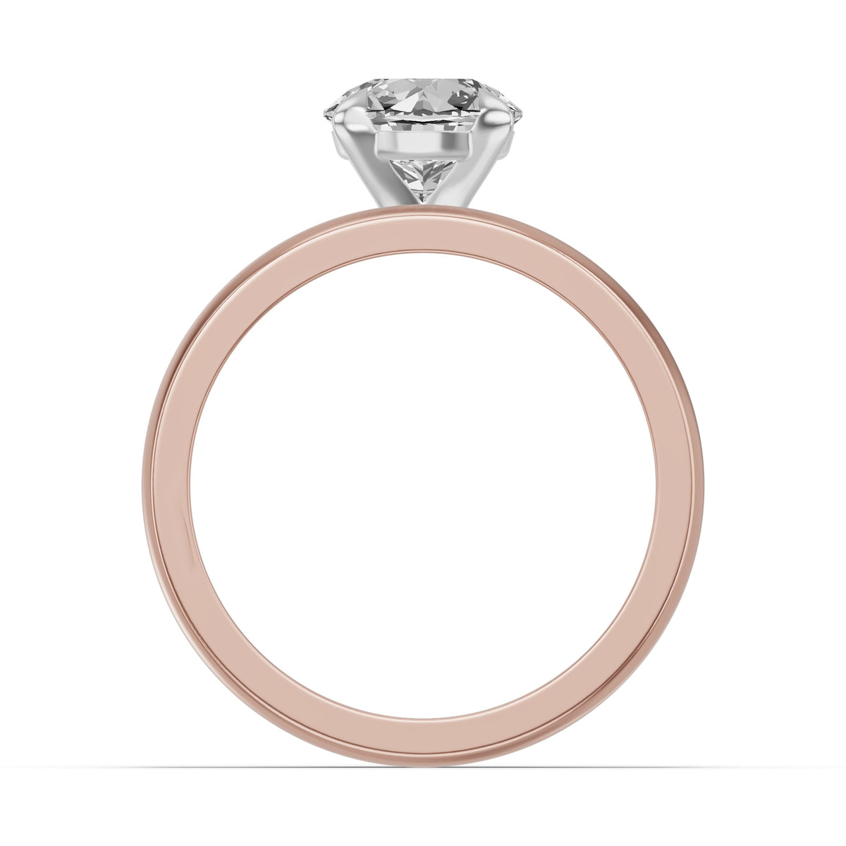 Classic Solitaire Bridal Set — Round — 1.5 ct 14k Rose Gold