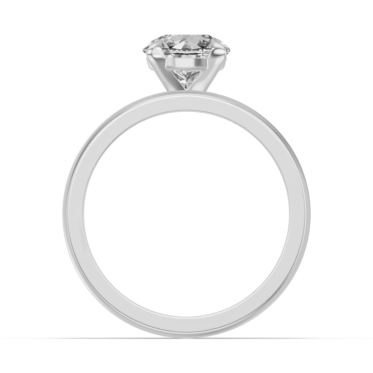 Classic Solitaire Bridal Set — Round — 1.5 ct 14k White Gold