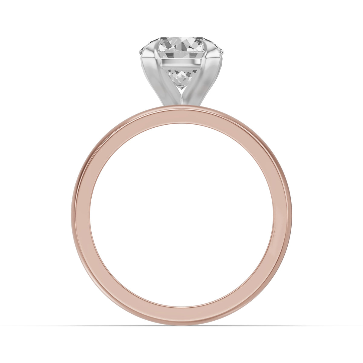 Classic Solitaire Bridal Set — Round — 2.0 ct 14k Rose Gold