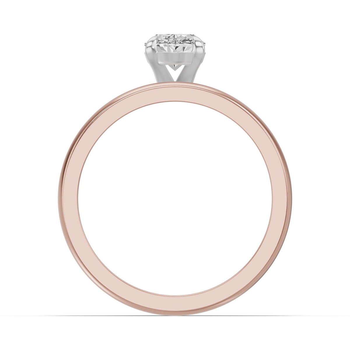 Classic Solitaire Bridal Set — Oval — 1.0 ct 14k Rose Gold