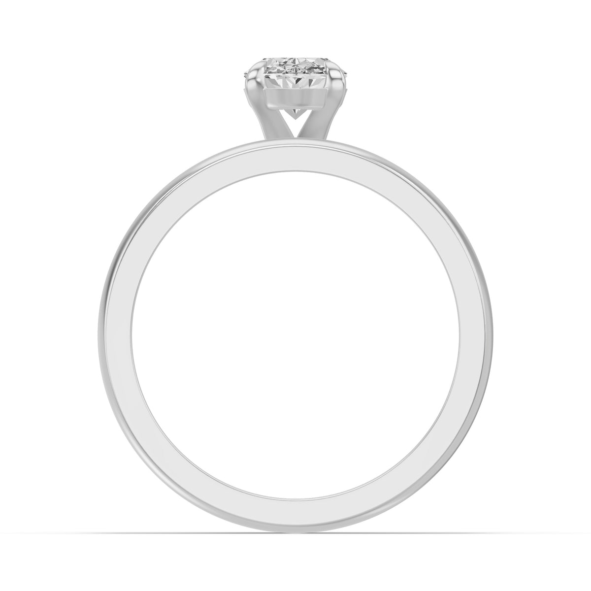 Classic Solitaire Bridal Set — Oval — 1.0 ct 14k White Gold