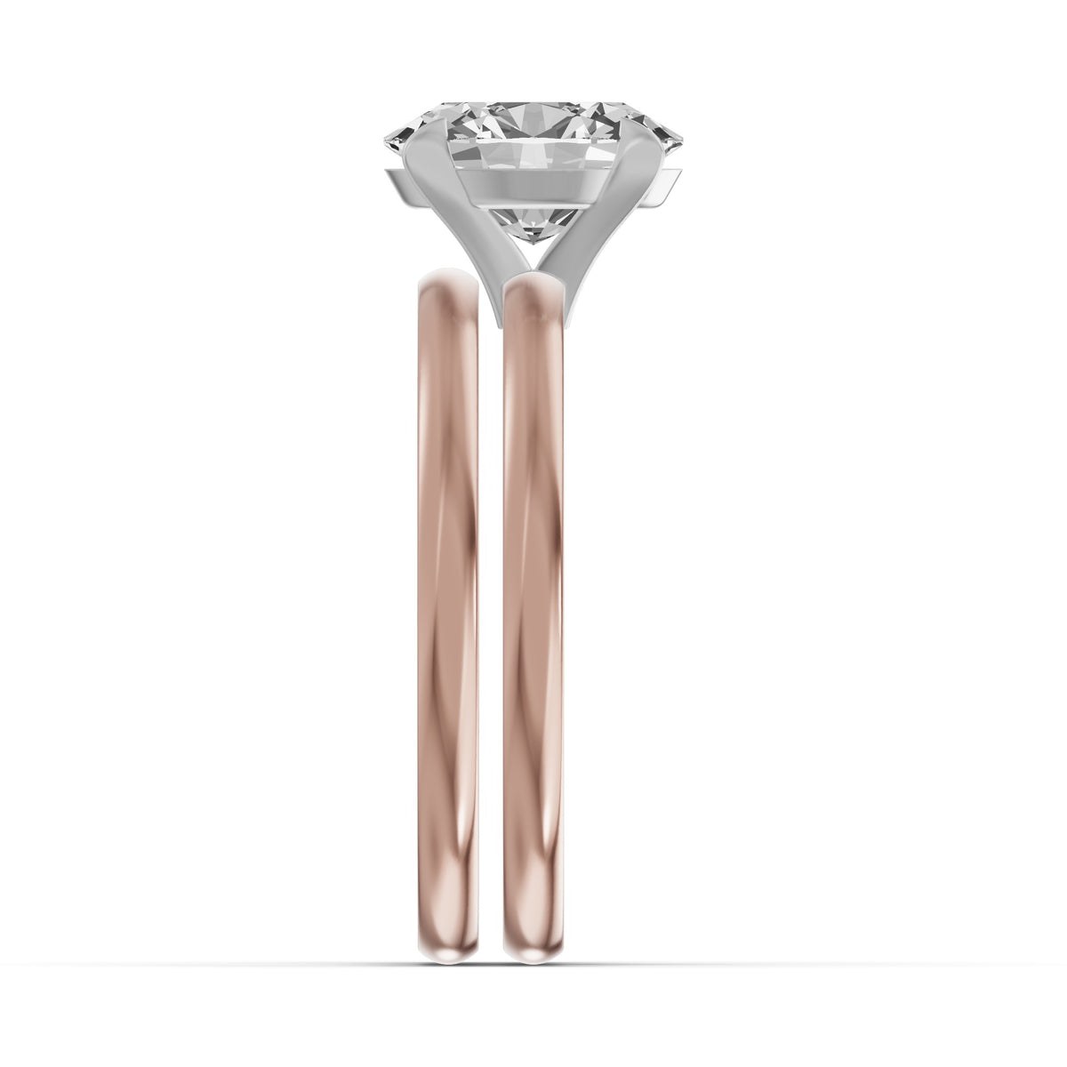 Classic Solitaire Bridal Set — Oval — 1.5 ct 14k Rose Gold