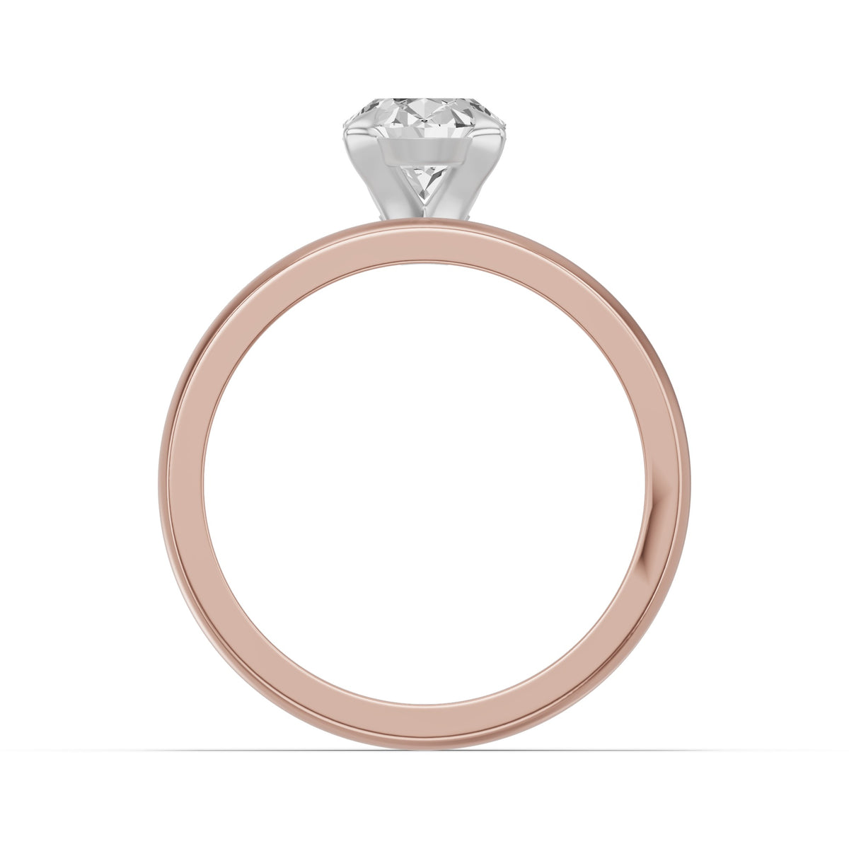 Classic Solitaire Bridal Set — Oval — 2.0 ct 14k Rose Gold