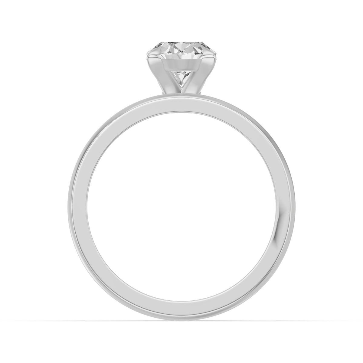 Classic Solitaire Bridal Set — Oval — 2.0 ct 14k White Gold