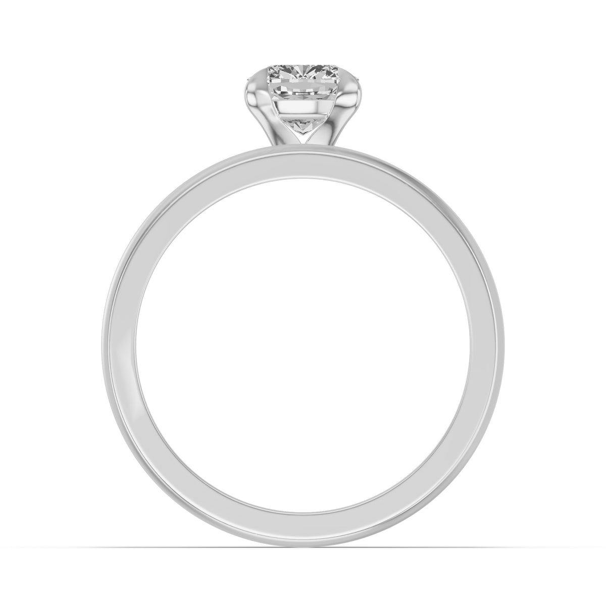 Classic Solitaire Bridal Set — Cushion — 1.0 ct 14k White Gold