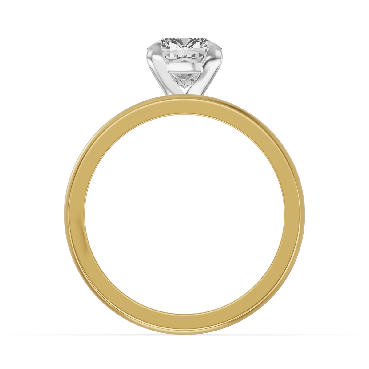 Classic Solitaire Bridal Set — Cushion — 1.5 ct 14k Yellow Gold